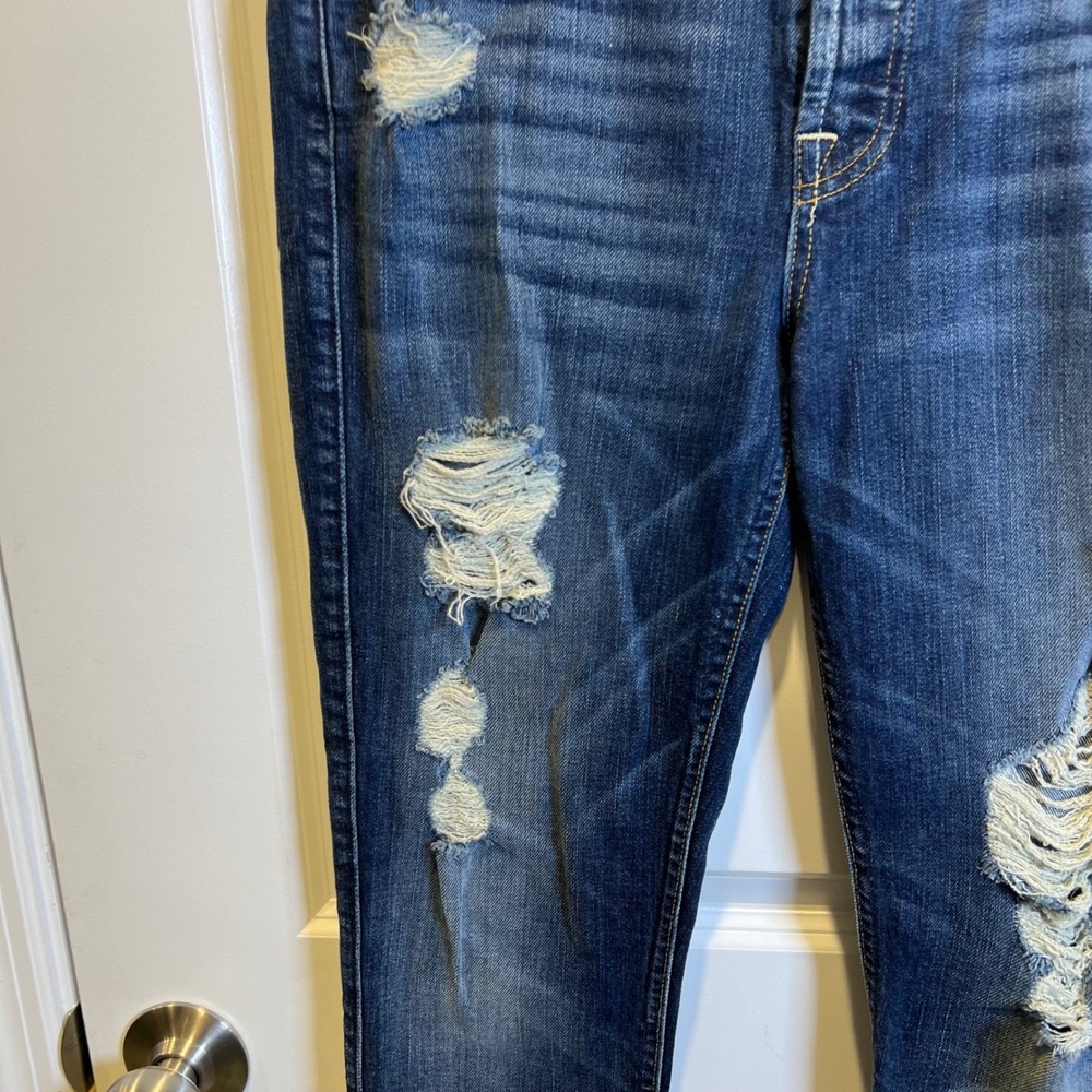 7 For All Mankind Women Josefina Jeans Distressed Boyfriend Blue 31 - Picture 2 of 16